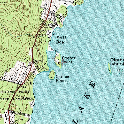 Topographic Map of Cooper Point, NY
