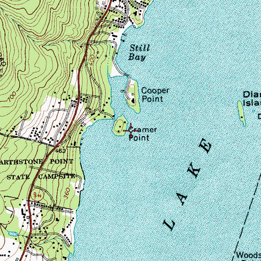 Topographic Map of Cramer Point, NY