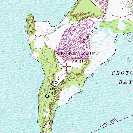 Topographic Map of Croton Point, NY