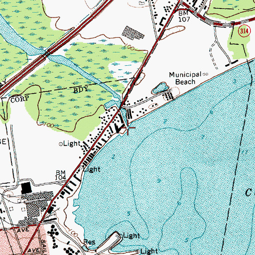 Topographic Map of Dead Creek, NY