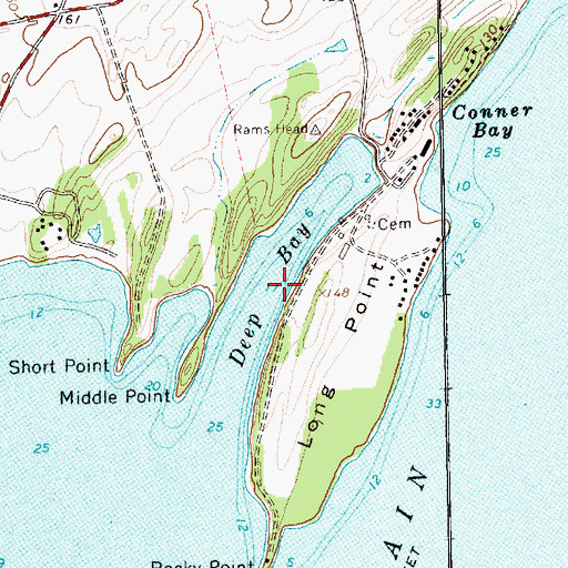 Topographic Map of Deep Bay, NY