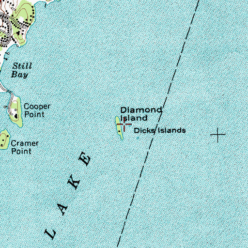 Topographic Map of Diamond Island, NY