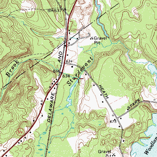 Topographic Map of Dry Brook, NY
