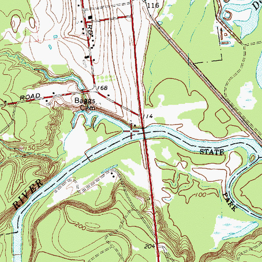 Topographic Map of Dry Mill Brook, NY