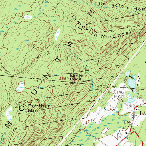 Topographic Map of Eagle Rock, NY