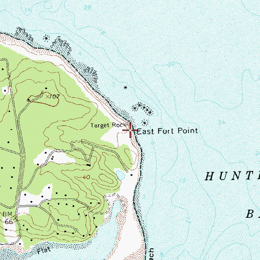 Topographic Map of East Fort Point, NY