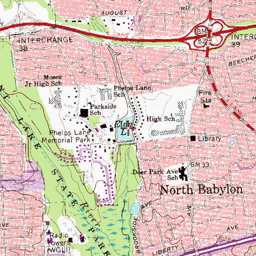 Topographic Map of Elda Lake, NY