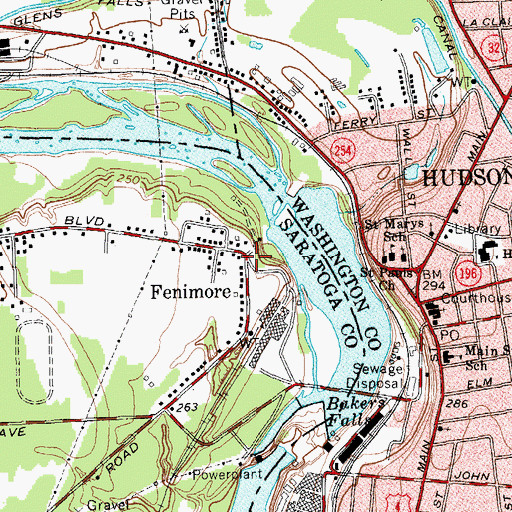 Topographic Map of Fenimore, NY
