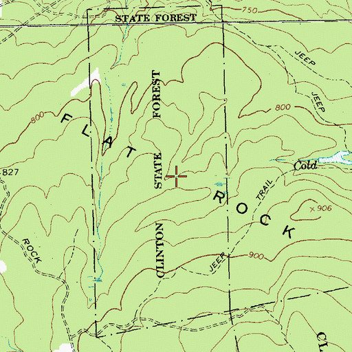 Topographic Map of Flat Rock, NY