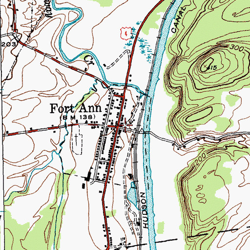 Topographic Map of Fort Ann, NY