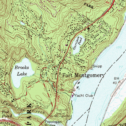 Topographic Map of Fort Montgomery, NY