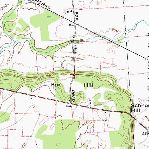 Topographic Map of Fox Hill, NY