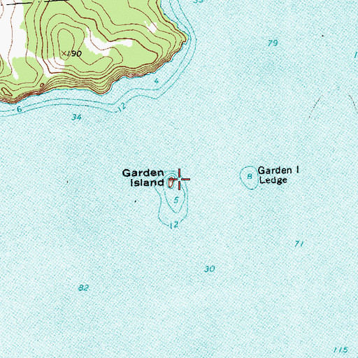 Topographic Map of Garden Island, NY