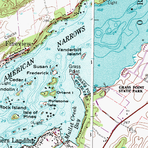 Topographic Map of Grass Point, NY