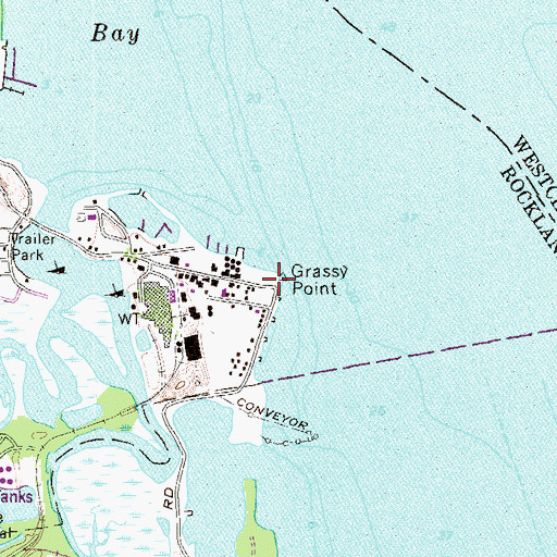 Topographic Map of Grassy Point, NY