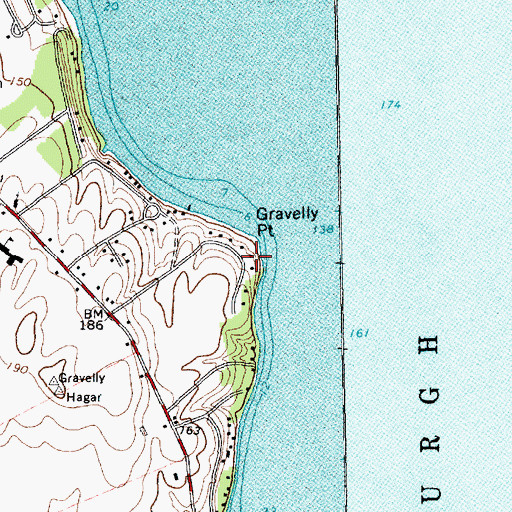 Topographic Map of Gravelly Point, NY
