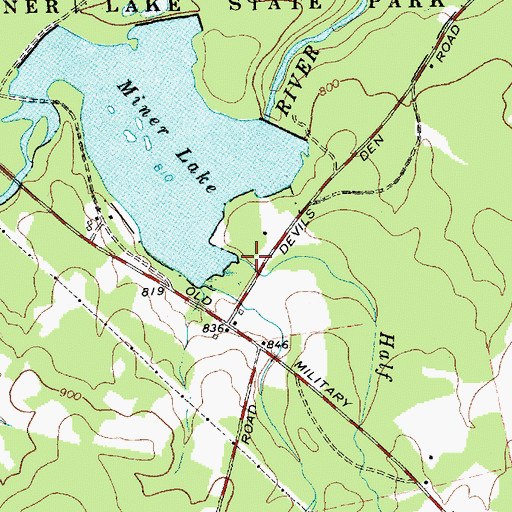 Topographic Map of Half Mile Brook, NY