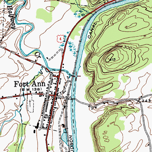 Topographic Map of Halfway Creek, NY