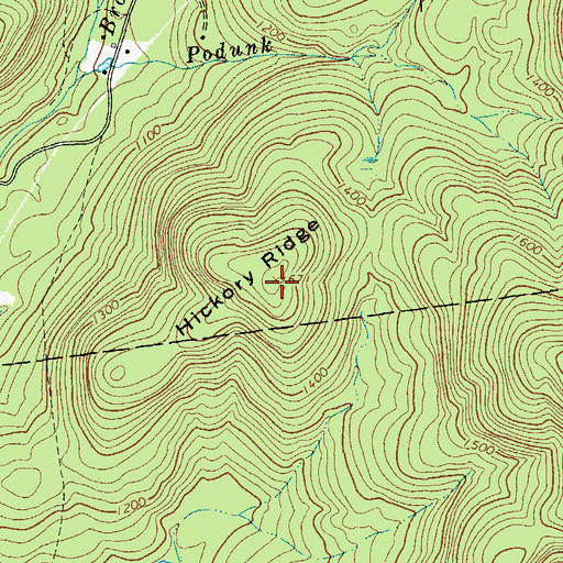 Topographic Map of Hickory Ridge, NY