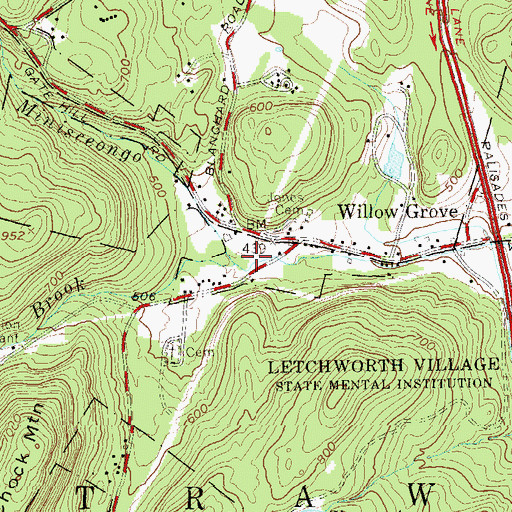Topographic Map of Horse Chock Brook, NY