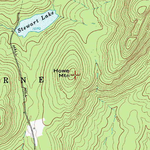 Topographic Map of Howe Mountain, NY
