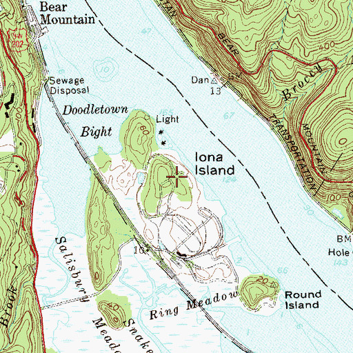 Topographic Map of Iona Island, NY