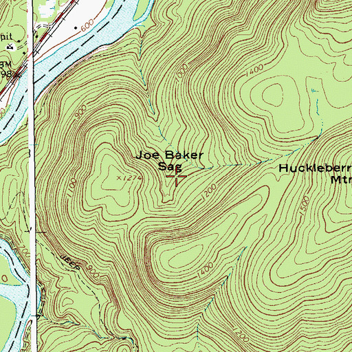 Topographic Map of Joe Baker Sag, NY