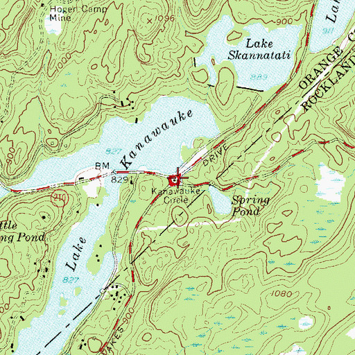 Topographic Map of Kanawauke Circle, NY