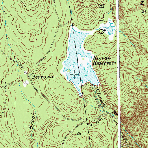 Topographic Map of Keenan Reservoir, NY