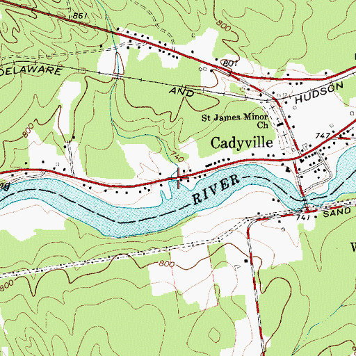 Topographic Map of Kelly Brook, NY