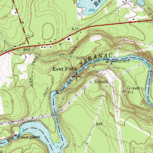 Topographic Map of Kent Falls, NY