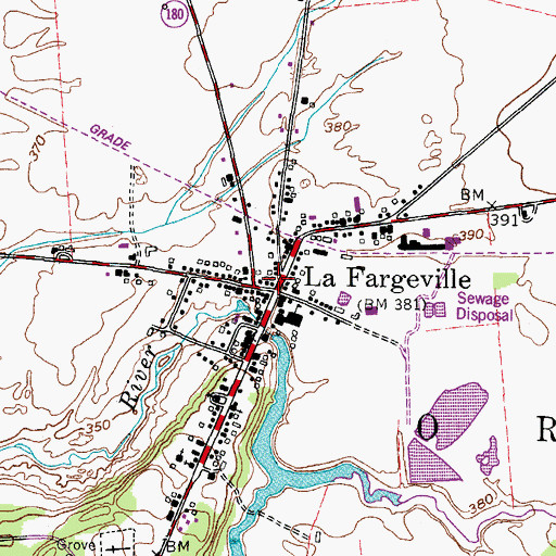 Topographic Map of La Fargeville, NY