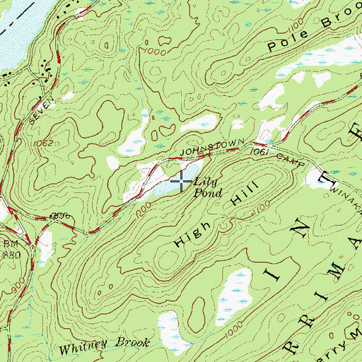 Topographic Map of Lily Pond, NY
