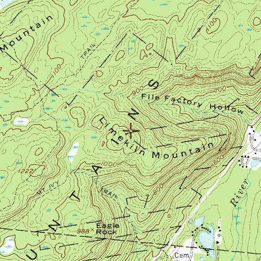 Topographic Map of Limekiln Mountain, NY