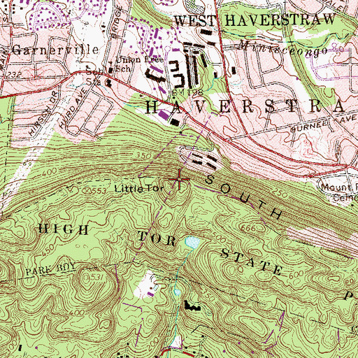 Topographic Map of Little Tor, NY