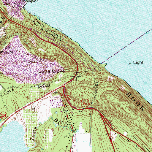 Topographic Map of Long Clove, NY