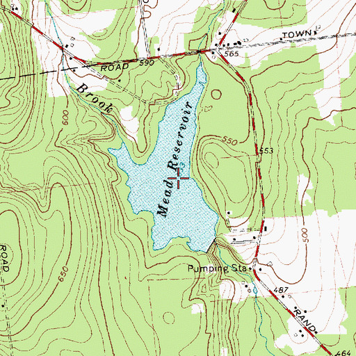 Topographic Map of Mead Reservoir, NY