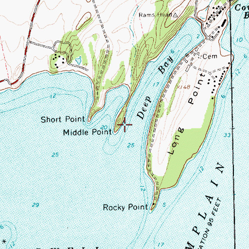 Topographic Map of Middle Point, NY
