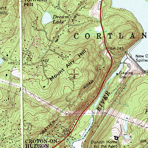 Topographic Map of Mount Airy Hill, NY