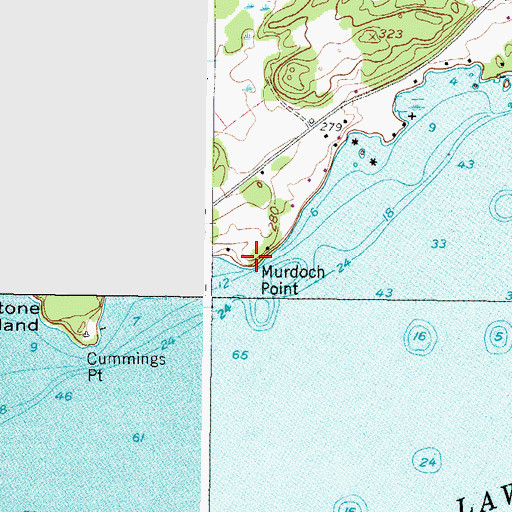 Topographic Map of Murdoch Point, NY