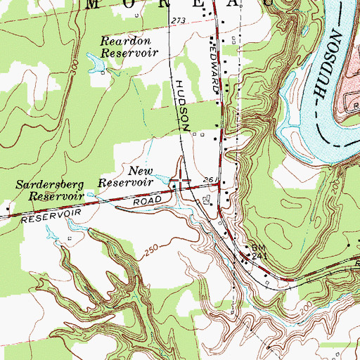 Topographic Map of New Reservoir, NY