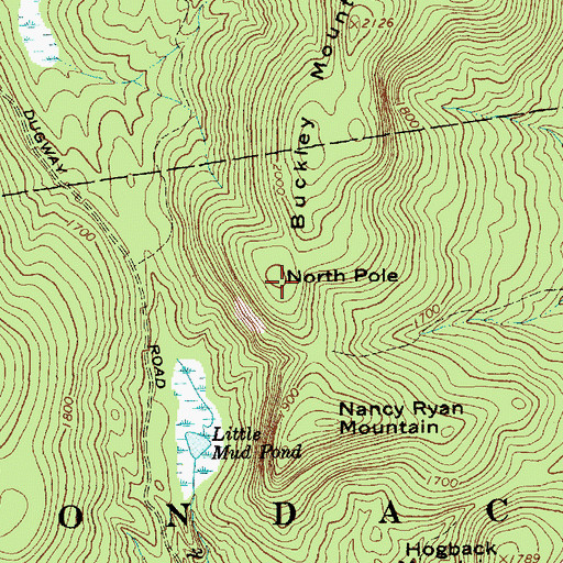 Topographic Map of North Pole, NY