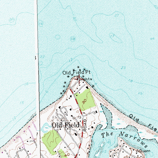 Topographic Map of Old Field Point, NY