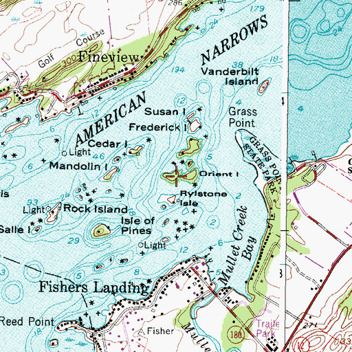 Topographic Map of Orient Island, NY