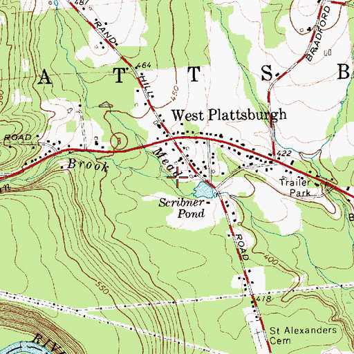 Topographic Map of Patterson Brook, NY