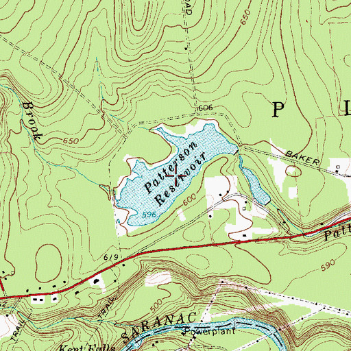 Topographic Map of Patterson Reservoir, NY