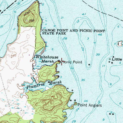 Topographic Map of Picnic Point, NY