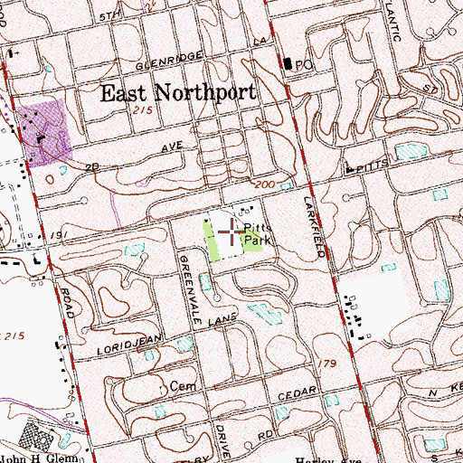Topographic Map of Pitts Park, NY