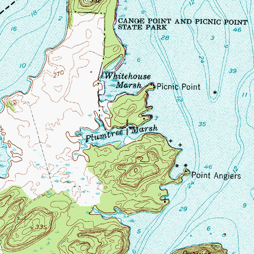 Topographic Map of Plumtree Marsh, NY