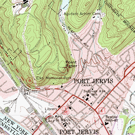 Topographic Map of Point Peter, NY